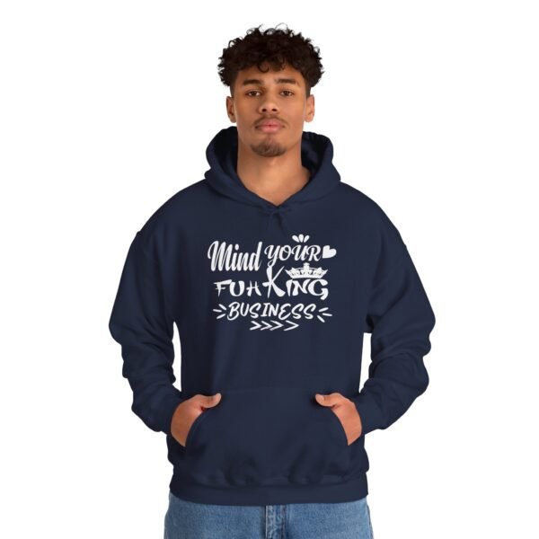 Mind Your Fuh King Business Unisex Heavy Blend™ Hooded Sweatshirt - Image 13