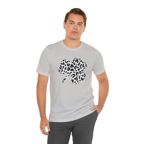 Black and White Clover Leaf Tee Shirt - Image 2