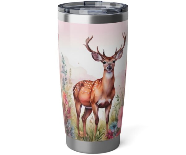 Deer and Wild Flowers Vagabond 20oz Tumbler