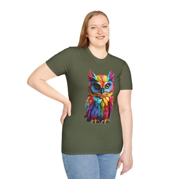 Multicolor Owl Unisex T Shirt - Image 4