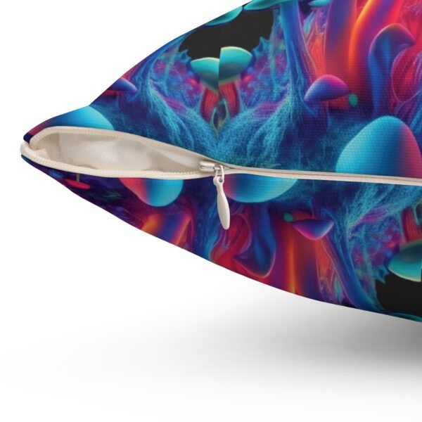 Neon Mushroom Square Cushion Pillow - Image 4