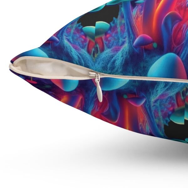 Neon Mushroom Square Cushion Pillow - Image 2