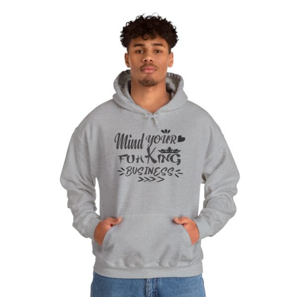 Mind Your Fuh King Business Unisex Heavy Blend™ Hooded Sweatshirt - Image 7