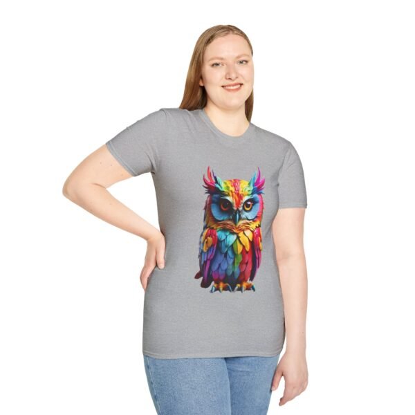 Multicolor Owl Unisex T Shirt - Image 3