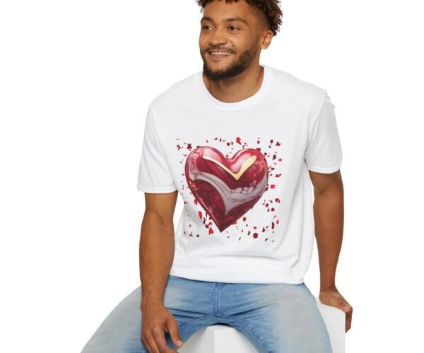 Alternative view of 3D Heart Unisex Softstyle T-Shirt
