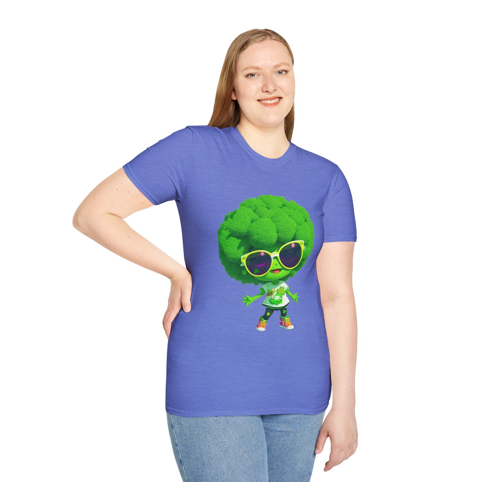Green Broccoli and Clover T Shirt