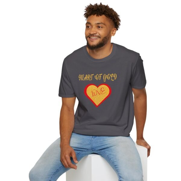 Heart of Gold Unisex Soft style T-Shirt - Image 4