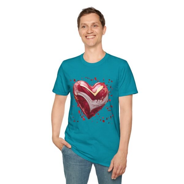 3D Heart Unisex Softstyle T-Shirt - Image 6