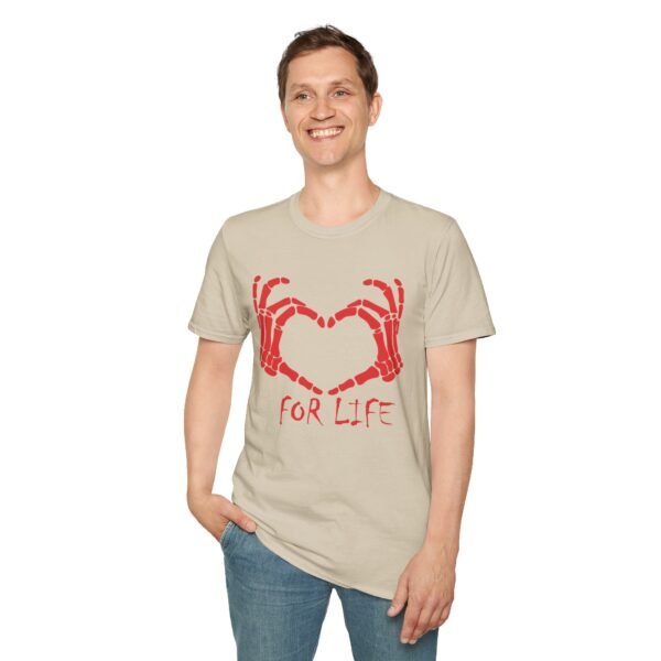 Love Skeleton Heart For Live Unisex T Shirt - Image 2