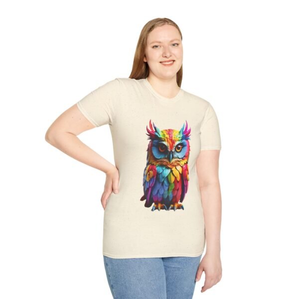Multicolor Owl Unisex T Shirt - Image 5