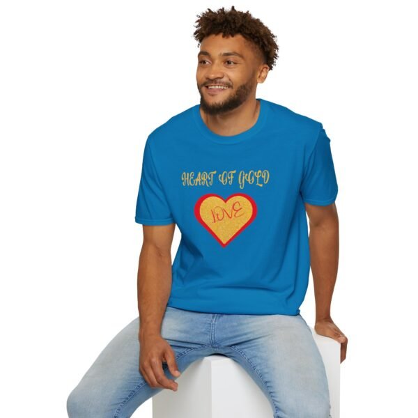 Heart of Gold Unisex Soft style T-Shirt - Image 9