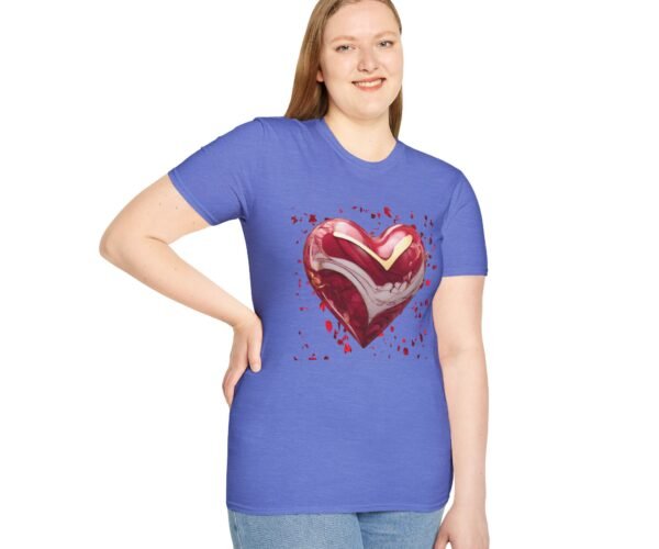 3D Heart Unisex Softstyle T-Shirt