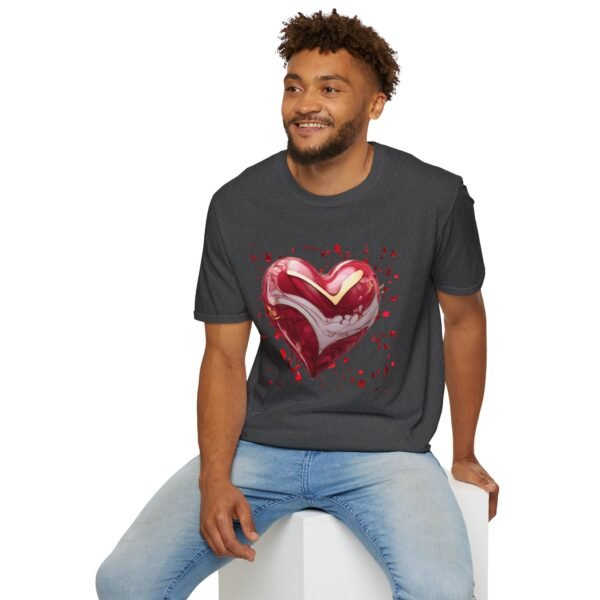 3D Heart Unisex Softstyle T-Shirt - Image 5
