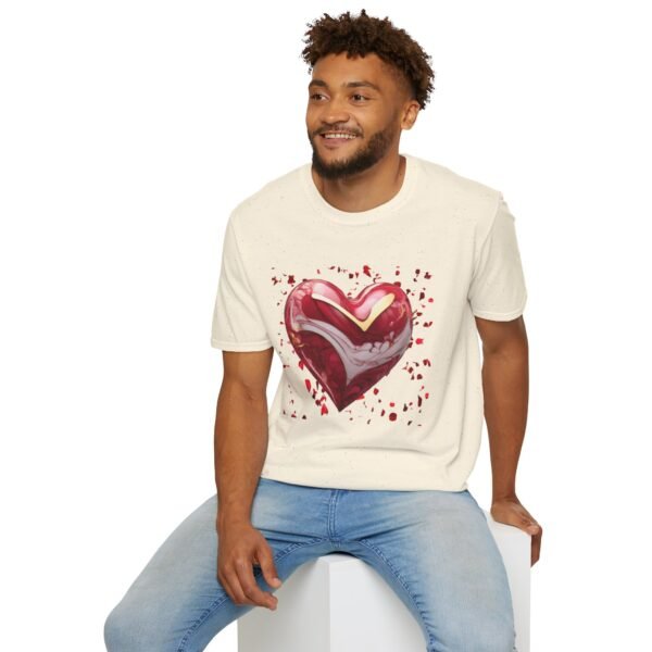 3D Heart Unisex Softstyle T-Shirt - Image 7