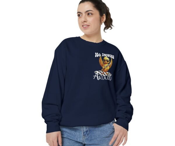 Alternative view of Unisex Graphic Design Funny " No Ducking Around" Hoodie